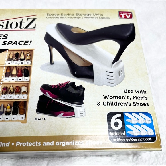 NEW Shoe Slotz Space Saving Shoe Storage Closet Organizer 6 Pieces - Picture 2 of 7